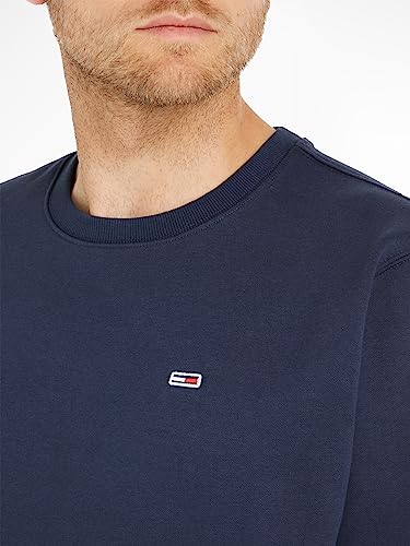 Tommy Hilfiger Men's Tjm Regular Fleece C Neck Sweater, Twilight Navy, M