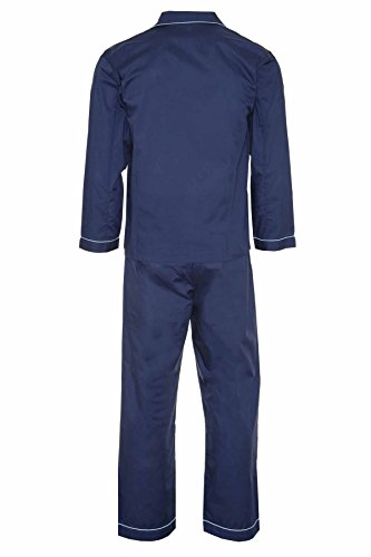 Champion Mens Cotton Blend Button Front Pyjama Lounge Wear-Navy-5X-Large 60-62