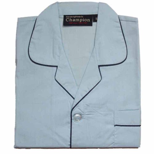 Champion Mens Cotton Blend Button Front Pyjama Lounge Wear-Navy-5X-Large 60-62