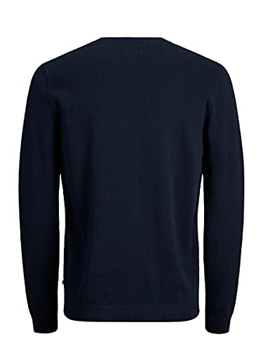 JACK & JONES Men's Jjebasic Knit V-Neck Noos Jumper, Blue (Navy Blazer), Large