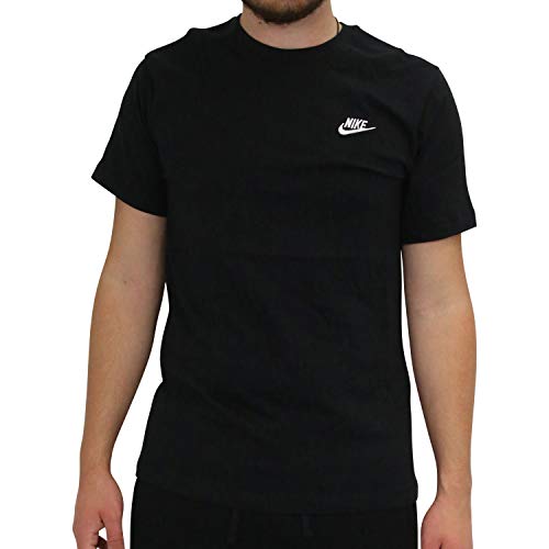 NIKE Men's Sportswear Club T shirt, Black/(White), XXL UK