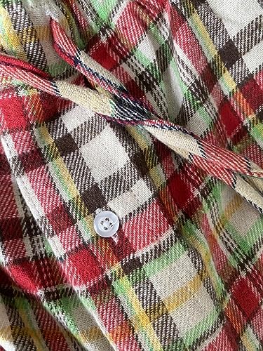 Bogari Mens Check Pyjama 2 Piece Set Brushed Cotton Flannel Warm and Comfortable Designed in Italy, Red Check ZA02, L