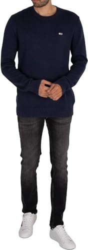 Tommy Jeans Men's Essential Crew Neck Jumper Pullover, Blue (Twilight Navy), 3XL