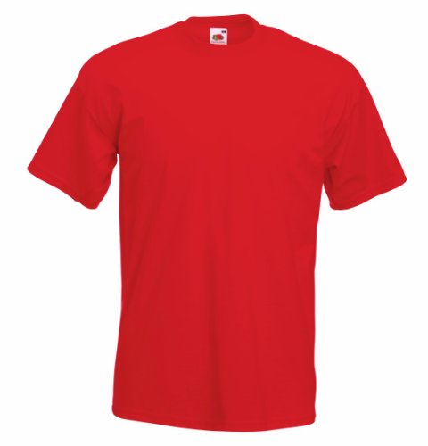 Fruit of The Loom Mens Super Premium T Shirt Red XL