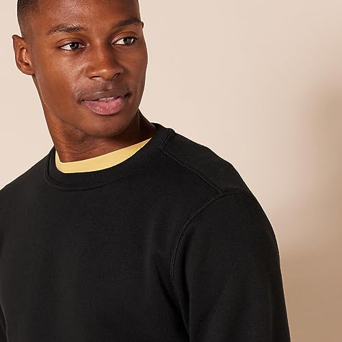 Amazon Essentials Men's Fleece Crew Neck Sweatshirt (Available in Big & Tall), Black, XL