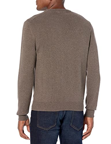 Amazon Essentials Men's Crew Neck Sweater (Available in Big & Tall), Brown Heather, M
