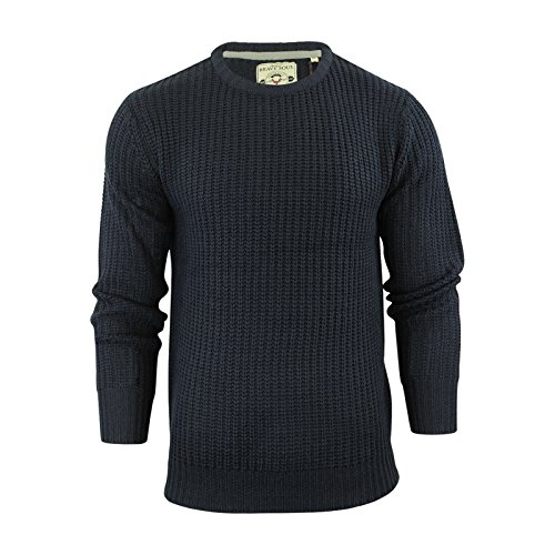Mens Jumper Brave Soul Binary Fisherman Knitted Crew Neck Sweater