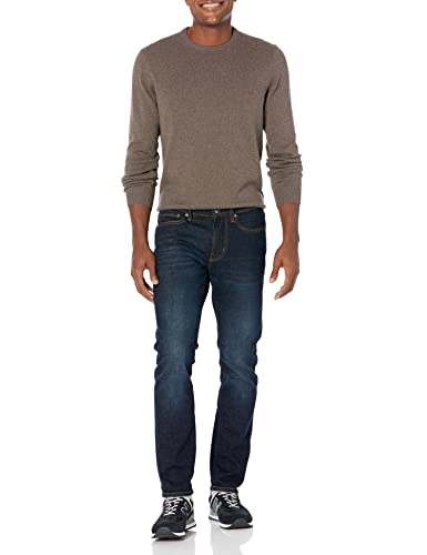 Amazon Essentials Men's Crew Neck Sweater (Available in Big & Tall), Brown Heather, M