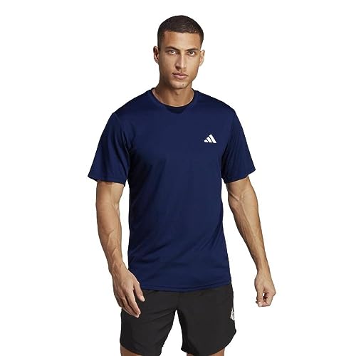 adidas Men's Essentials Training T-Shirt, Dark Blue/White, L