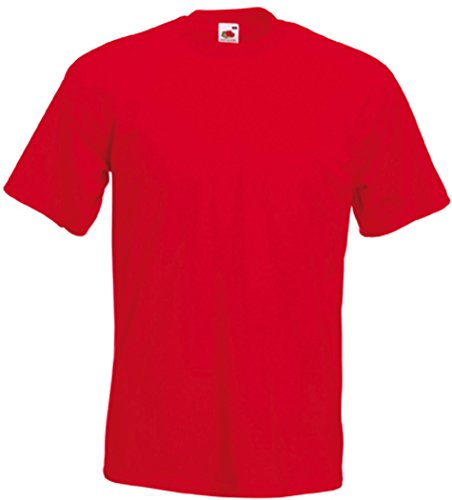 Fruit of The Loom Mens Super Premium T Shirt Red XL