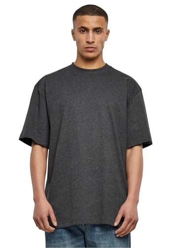Urban Classics Men's Tall Tee Oversized Short Sleeves T Shirt with Dropped Shoulders 100 Jersey Cotton, Charcoal, 5XL Plus UK