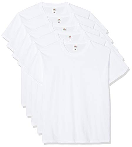 Fruit of the Loom Men's Original Tee, 5 Pack T-Shirt, White (White 30), X-Large (Size:XL) (Pack of 5)
