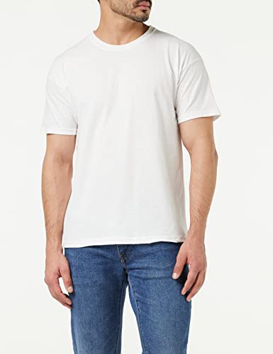 Fruit of the Loom Men's Original T. T Shirt, White, XXL UK