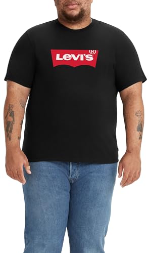 Levi's Men's Big & Tall Graphic Tee T-Shirt, Batwing Srt Mineral Black, 4XL