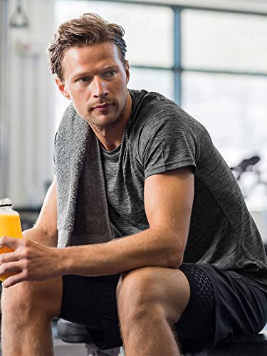 Teesmen 3 Pack Men's Quick Drying Shortsleeve Light and Breathable Sports T-Shirt Gym Wicking T Shirt（Multicolor set2-4XL）