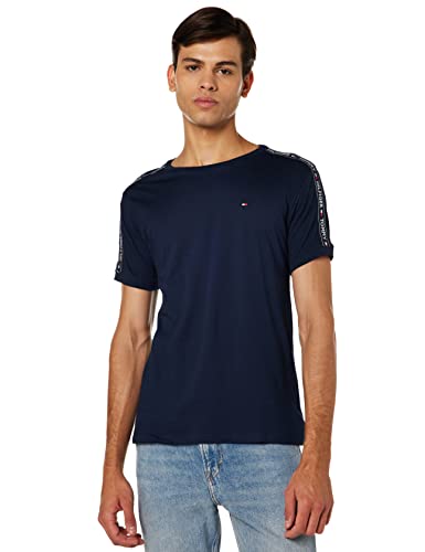 Tommy Hilfiger Men Short-Sleeve T-Shirt Crew Neck, Blue (Navy Blazer), S