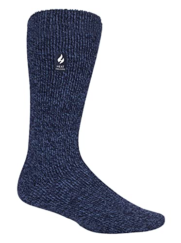 HEAT HOLDERS - Mens & Womens 2.3 Tog Original Thermal Socks | 3 Sizes | Thick Warm Fluffy Insulated Socks for Winter | Ideal for Raynauds (6-11, Denim)