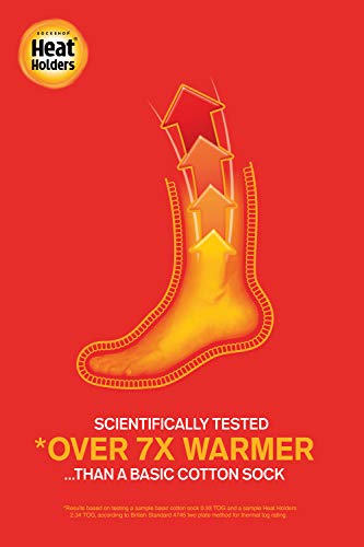 HEAT HOLDERS - Mens & Womens 2.3 Tog Original Thermal Socks | 3 Sizes | Thick Warm Fluffy Insulated Socks for Winter | Ideal for Raynauds (6-11, Denim)