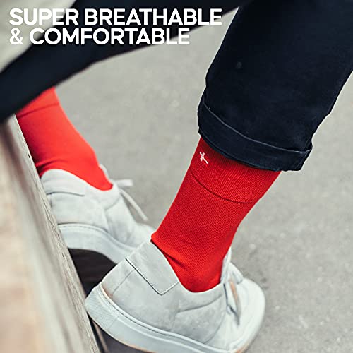 DANISH ENDURANCE 6 Pack Bamboo Socks, Super Soft, Antibacterial for Men & Women, Multicolour (2 x black, 2 x navy, 2 x grey), 9-12