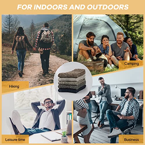 SIHOHAN Mens Wool Socks, 5 Pairs Warm Crew Socks, Thick Boot Mens Socks for Winter Walking Hiking