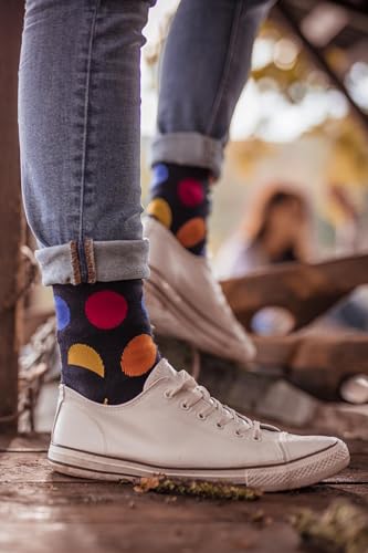 SockShop Men's Patterned Bright Colourful Natural Bamboo Socks Various Designs for Everyday Wear Size 7-11 Pack of 5 Bold Classic Bright 7-11