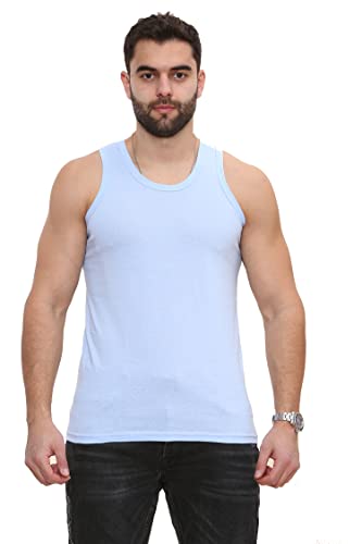 6 X Mens Vests 100% Combed Cotton Jersey Tank Top 5 Colors Best Stretch FIT Summer & Training Gym Sports (as8, Alpha, 3X_l, Regular, Regular, 3XL) Multicolor