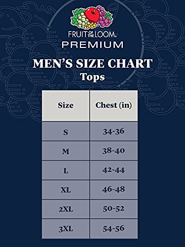 Fruit of the Loom Men's premium Undershirt, Regular - Tank 4 Pack Black/Grey, L UK