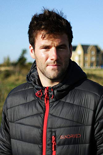 Sundried Men's, Women Quilted Black Warm Winter Coat Hooded Puffer Jacket - Padded Warm, Lightweight Winter Jacket, Water Resistant Rain Coat, Microfibre Filler - Ideal in Cold Weather (Black, Medium)