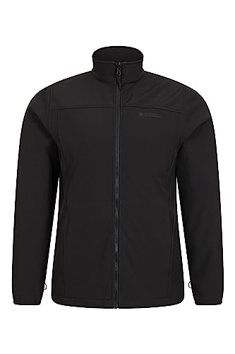Mountain Warehouse Bracken Extreme Mens 3 in 1 Waterproof Jacket – Adjustable Mens Coat, Warm Rain Jacket, Headphone Compatible Outerwear – for Camping, Walking Black M