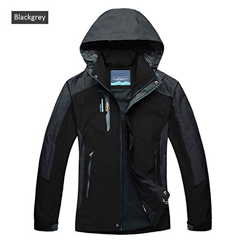 Naudamp Men's Outdoor Waterproof Jacket Lightweight Softshell Rain Coat Climbing Hiking Clothes Mountain Multi-Pockets Windbreaker