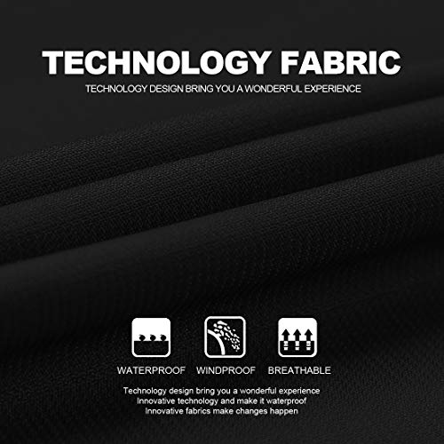 Naudamp Men's Outdoor Waterproof Jacket Lightweight Softshell Rain Coat Climbing Hiking Clothes Mountain Multi-Pockets Windbreaker