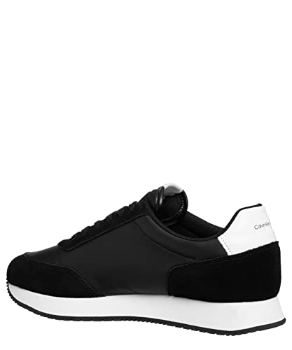 Calvin Klein Jeans Men's Retro Runner SU-NY Mono Sneaker, Black, 11 UK