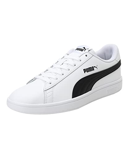 PUMA Unisex Smash V2 L Low-Top Trainers, PUMA White-PUMA Black, 9 UK