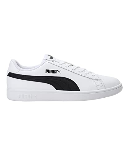 PUMA Unisex Smash V2 L Low-Top Trainers, PUMA White-PUMA Black, 9 UK
