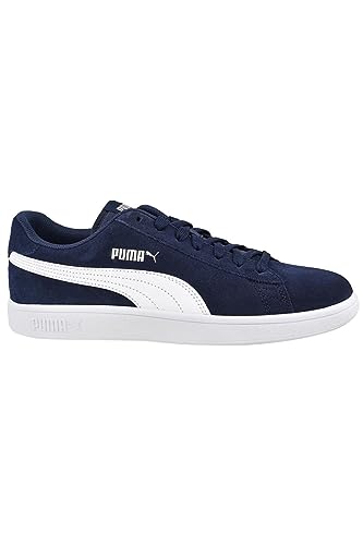 PUMA Unisex Smash V2 Low-Top Trainers, PUMA Black-PUMA White-PUMA Silver, 13 UK