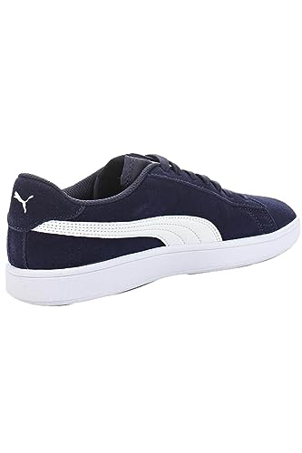 PUMA Unisex Smash V2 Low-Top Trainers, PUMA Black-PUMA White-PUMA Silver, 13 UK