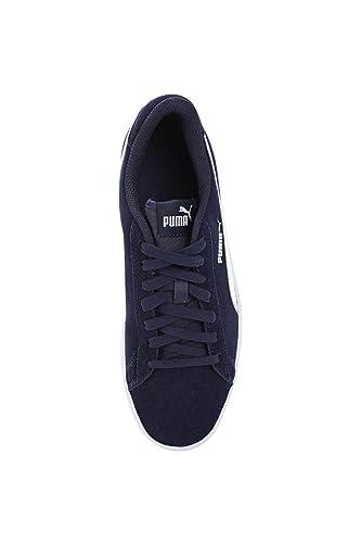 PUMA Unisex Smash V2 Low-Top Trainers, PUMA Black-PUMA White-PUMA Silver, 13 UK