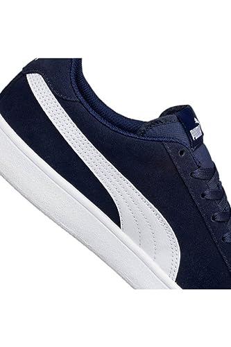 PUMA Unisex Smash V2 Low-Top Trainers, PUMA Black-PUMA White-PUMA Silver, 13 UK