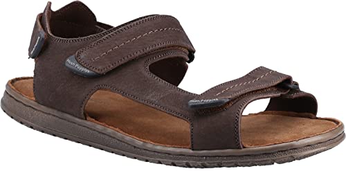 Hush Puppies Men's Neville Quarter Strap Sandal, Brown, 6 UK