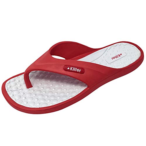 Kilter Men's Pulsar EVA Moulded Flip Flop - Red/White - 44
