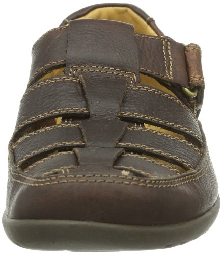 Clarks Men's Recline Open Sandals - Brown Braun/Mahogany Leather, 8 UK