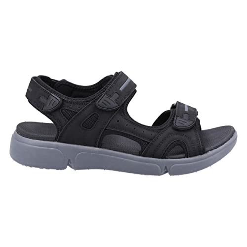 Hush Puppies Men's Castro Sandal Sport, Black, 7 UK