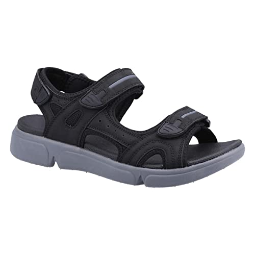 Hush Puppies Men's Castro Sandal Sport, Black, 7 UK