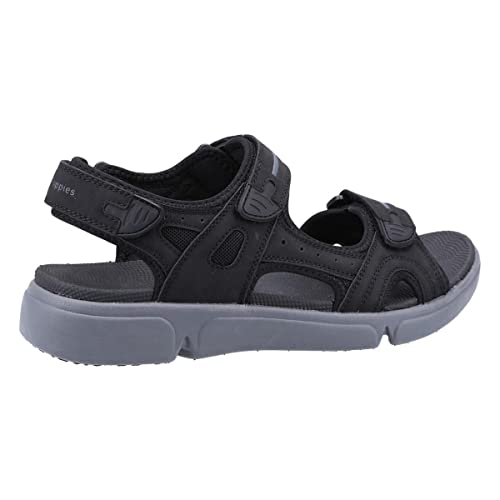 Hush Puppies Men's Castro Sandal Sport, Black, 7 UK