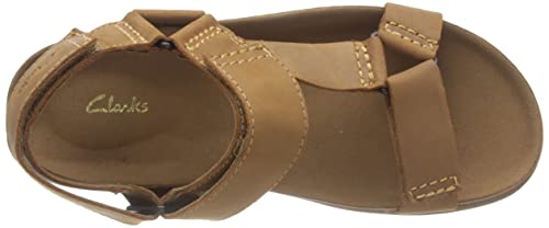 Clarks Men's Sunder Range Sandal, Tan Leather, 9 UK