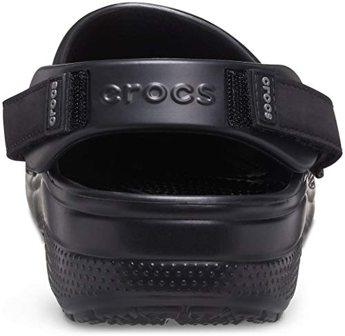 Crocs Classic Yukon Vista II Clogs, Men's Clogs, Faux-Leather Uppers and Adjustable Heel Straps, in Black, Size 13 UK