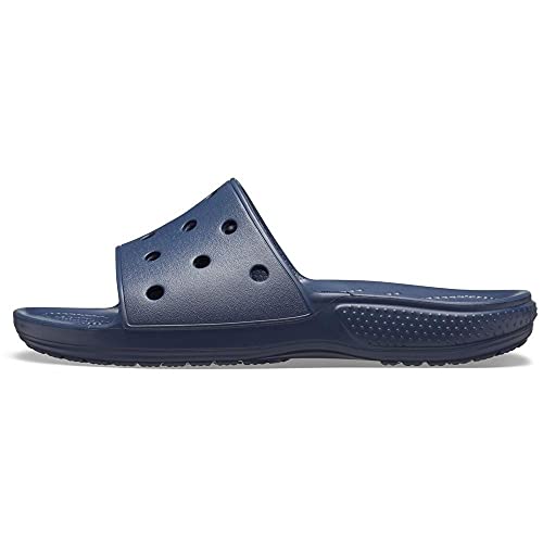 Crocs Classic Slide, Unisex-Adults Sandal Sliders, Comfortable on Beach, in Navy, Size M8W9 UK