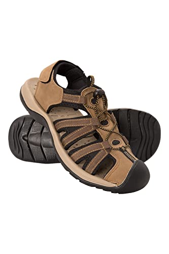Mountain Warehouse Bay Reef Mens Shandals - Synthetic Upper Shoes, Neoprene Lining Sandals, Lightweight, Cushioned Foam Footwear - for Walking, Beach, Travelling Brown 7 UK