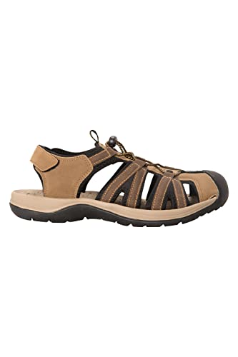 Mountain Warehouse Bay Reef Mens Shandals - Synthetic Upper Shoes, Neoprene Lining Sandals, Lightweight, Cushioned Foam Footwear - for Walking, Beach, Travelling Brown 7 UK