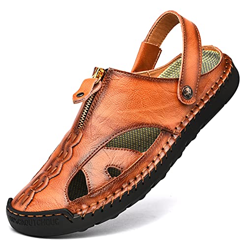 Kouani Men'S Sandals Leather Closed Toe Shoes